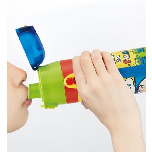 Skater Children's Water Bottle, 2-Way, 470ml (Direct Drinking) or 430ml (Cup Drinking), Disney Toy Story 25, Boys' Stainless Steel, Insulated, Lightwe