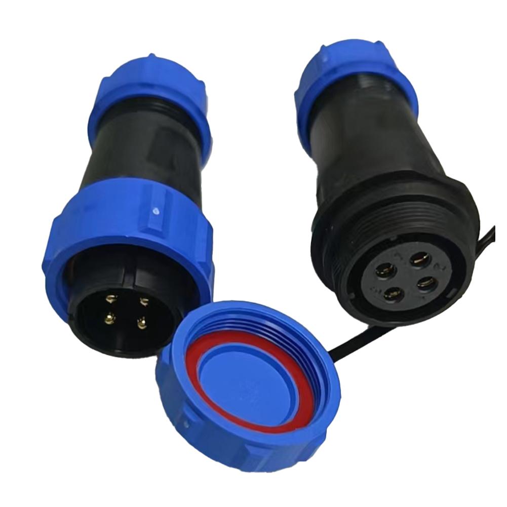 4pin Connector Panel Mount Connector Screw Lock Solder Terminal 500V Rated Voltage AC 1500V Stand Voltage For Communications