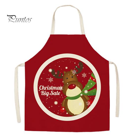 Waterproof Oil Proof Grill Apron Christmas Apron, Santa Claus/Elk/Gingerbread Man/Snowman Print Cooking Bib, Theme Baking Uniform Non-woven