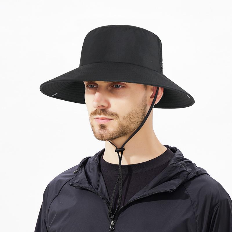 Summer Anti-Splashing Large Eave Sunshade Hat Outdoor Foldable Breathable Fisherman Hat