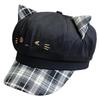 Women's Newsboy Cap Cute Cat Ear Hat for Party Outfits Cartoon Octagonal Beret Kawaii Streetwear Headwear Fashionable Women Hat
