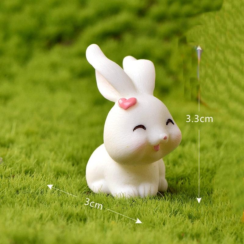 Urocza Figurka Królika z Marchewką Zwierzątko Wielkanoc Boże Narodzenie Dekoracja Domu Miniaturowy Ogród Dekoracja Tortu Akcesoria Nowoczesna Figurka Prezent