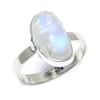 Natural Rainbow Moonstone Gemstone 925 Solid Sterling Silver Gift Ring S.6 e5U06