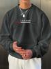Sweatshirt à Manches Longues et Col Rond pour Homme, Motifs LONDON Imprimés, Style Décontracté et Mode, Automne et Hiver