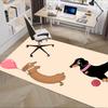 Dachshund Theme Chair Mat Office Carpet Oversized Rug for Home Decor, Sofa Mat, Desk Chair Mat, Gift Idea for Office and Living Room