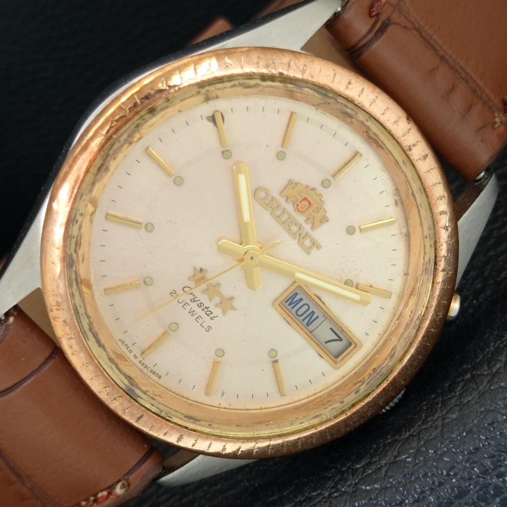 

ВІНТАЖНИЙ ORIENT CRYSTAL АВТОМАТИЧНИЙ 46943 ЯПОНІЯ ЧОЛОВІЧИЙ ОРИГІНАЛЬНИЙ ЦИФЕРБЛАТ ГОДИННИК a705025-1