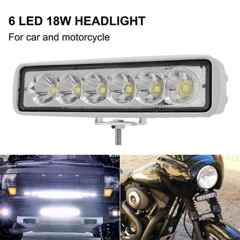 6 Inch 6 LED 18W White Off Road Excavator Work Light Bar LED Work Lamp For Truck For ATV Boat Car Driving Assistance Lights