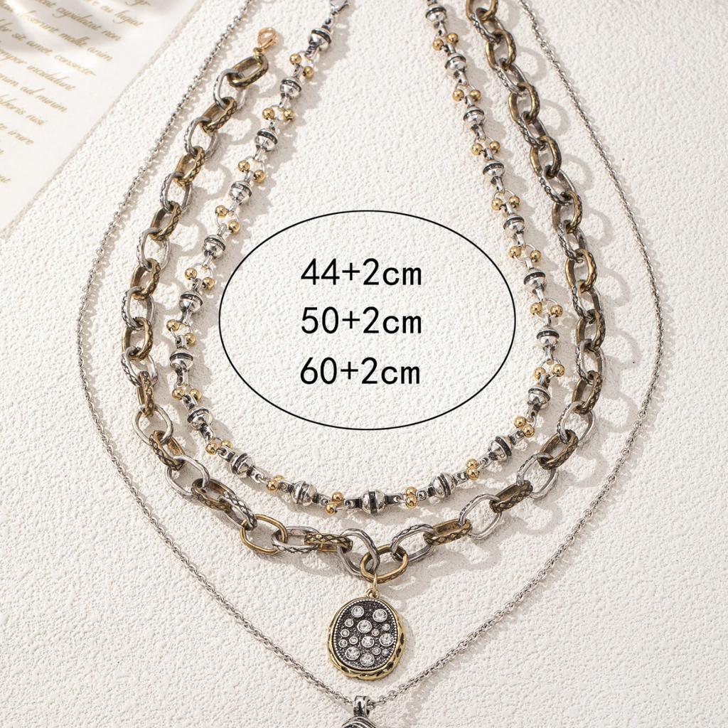 Set Collana a Catena ZA Ciondolo Intarsiato Fatto a Mano Catena per il Collo Catena per la Clavicola