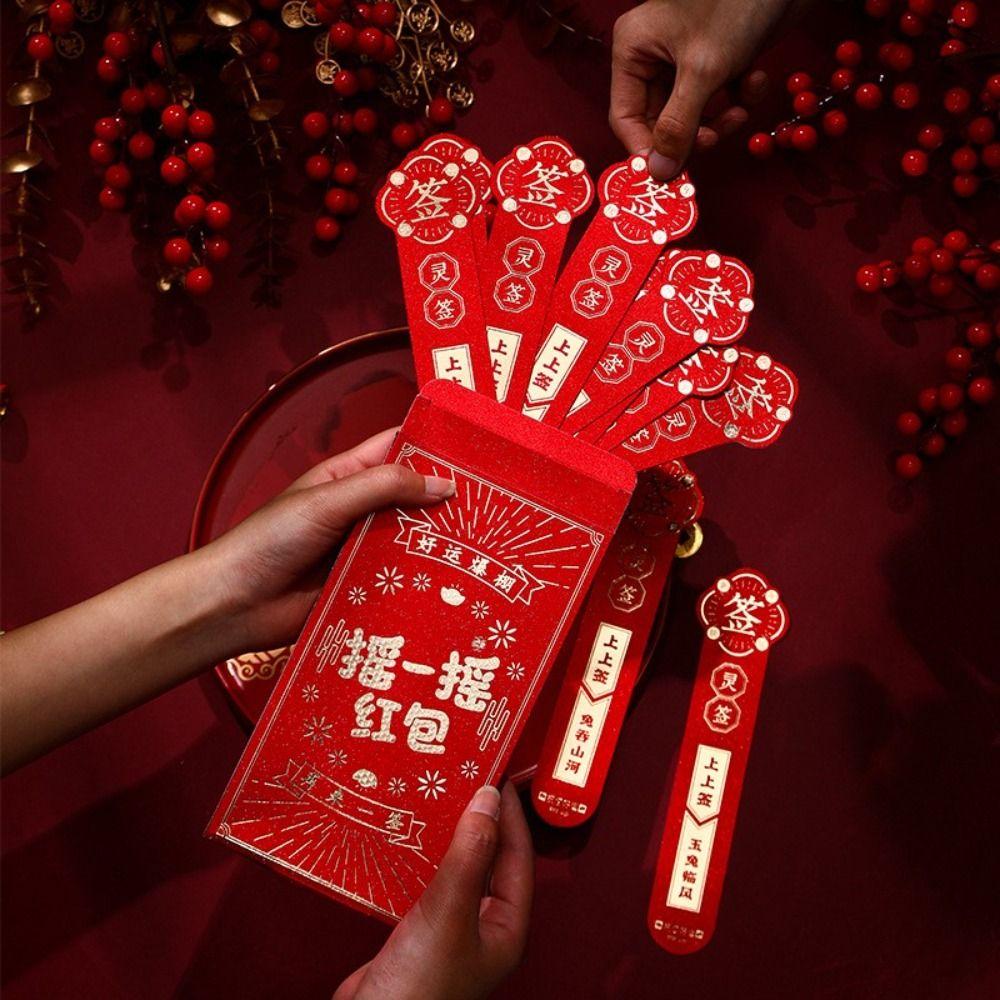 Blessing Best Wish Lucky Dog Wedding Red Packet Happy New Year Party Game Draw Lots Red Envelope