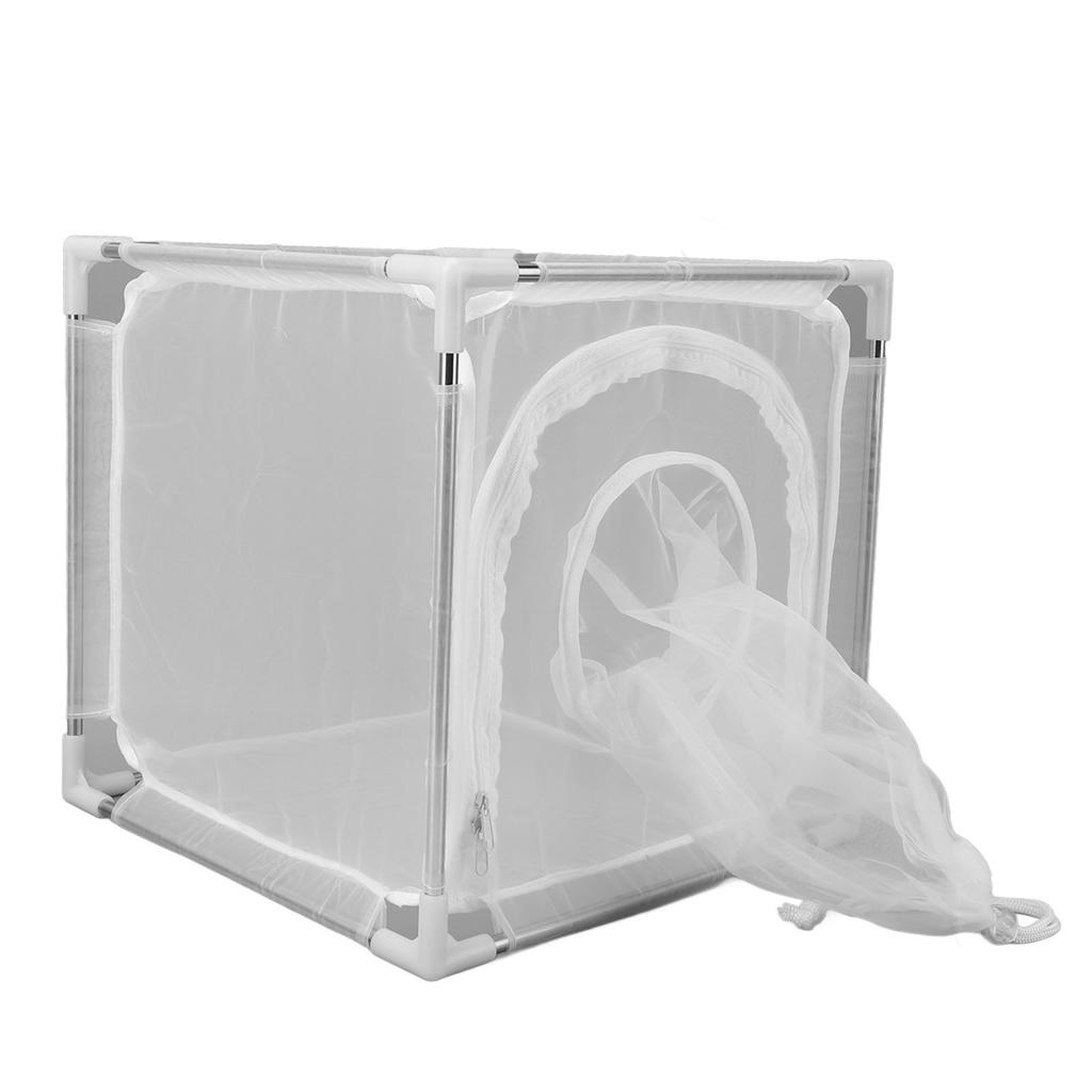 Fly Mesh Cage Nylon Detachable Outdoor Plant Fly Observation Cage with Stainless Steel Pipe for Hatc
