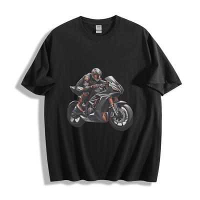 Lila Phantom Racer T-Shirt - Mysteriöse Biker-Kunst Unisex-Tee