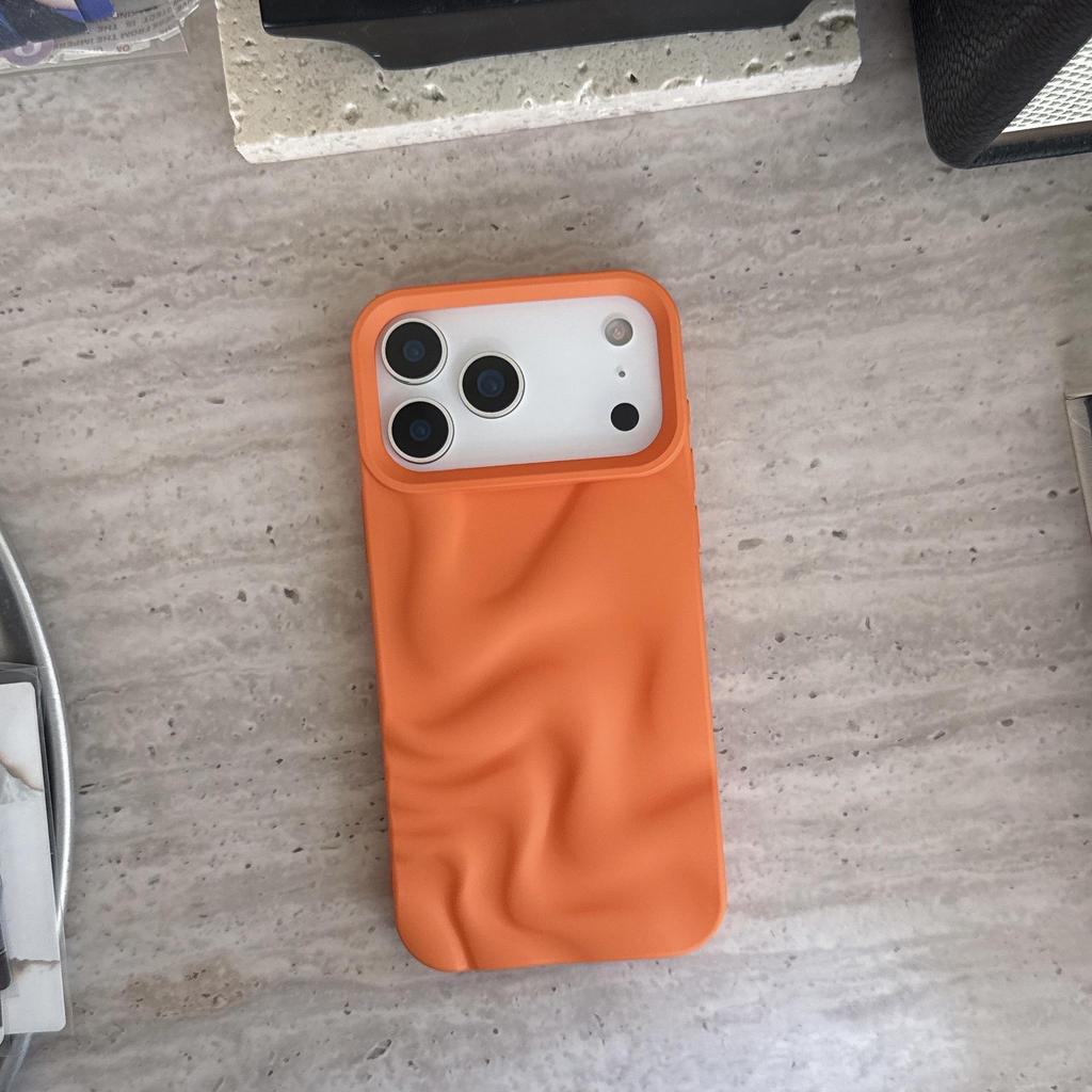 Frosted Water Ripple Soft Shell Case for iPhone 13/14/15/16 Pro Max and 17 Pro