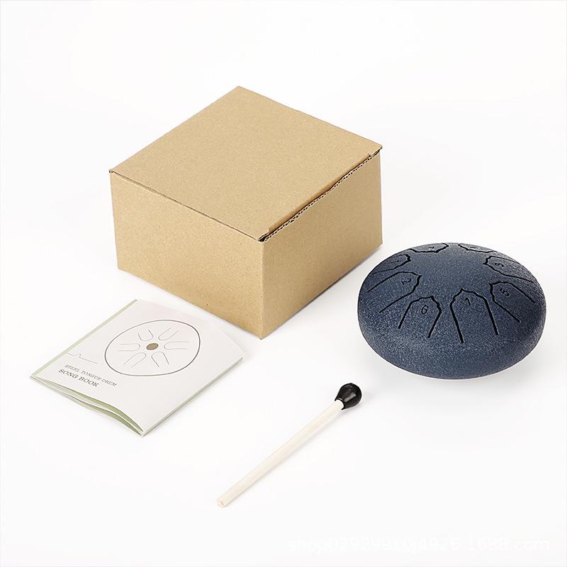 4-inch Mini Ethereal Steel Tongue Drum - 8-tone, Worry-Relief Percussion Instrument for Kids, Portable and Empty Drum Design