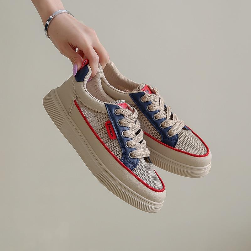 Summer New Breathable Little White Shoes Female Students Thick-soled Versatile Casual Mesh Shoes