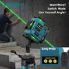 Yofidra 16 Lines 4D Laser Level Automatic 360 Horizontal Vertical Self-leveling Ultra Powerful Green Beam For 18V Battery