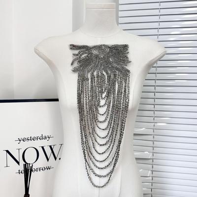 Uniform Sequins Bead Embroidery Studs Tassels Shoulder Patches Retro Beaded Shoulder Wrap Wedding Dress