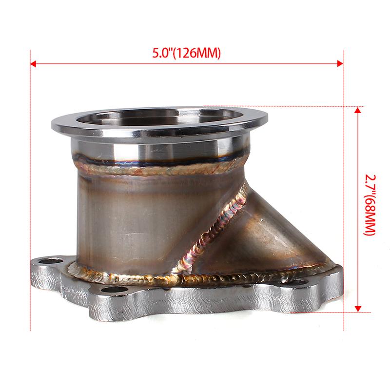Turbocharger Turbo Down Pipe 5 Bolt to 2.5"/ 63mm V band Flange Adapter For GT25 GT28 T25 T28 RS-BOV085
