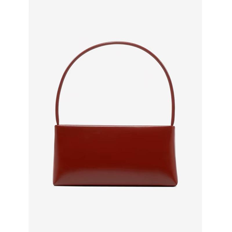 Vintage Underarm Bag Women Split Cow Leather French Style Simple Shoulder Crossbody Bags for Female
