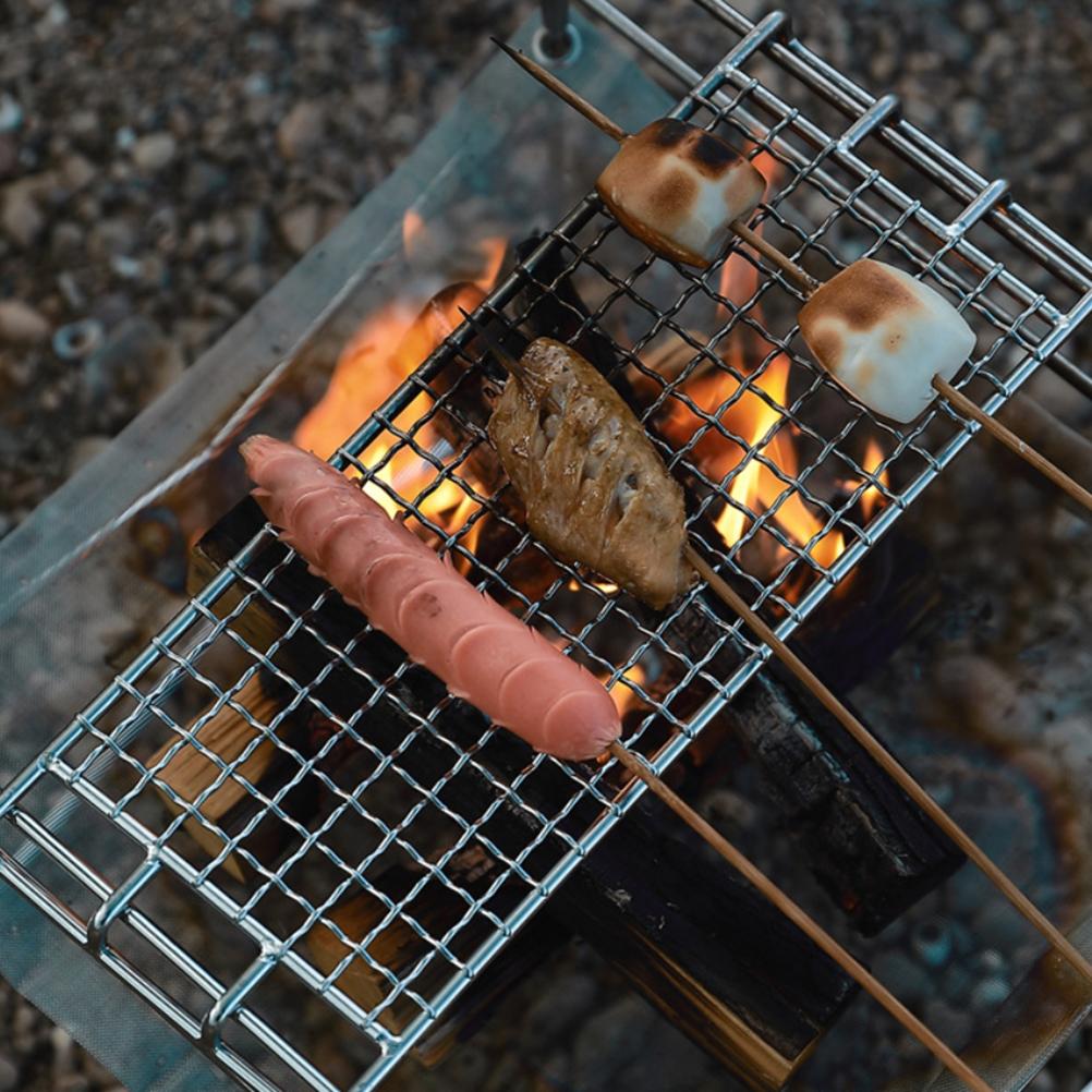 Paslanmaz Çelik Izgara Izgaraları Açık Hava Kampı Barbekü Piknik için Pişirme Izgaraları
