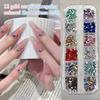 12 Grids Mix 3D Flatback Nail  Mini  Diamonds For Nail Art Glitter Charm Decor Diy Manicure Art Accessories