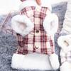 Thickened Winter Warm Dog Jacket Fur Collar Pet Clothes Puppy Coat Vest  for Autumn and Winter