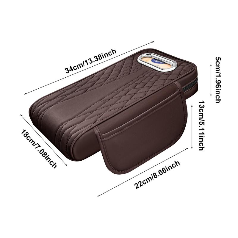 Center Console Organizer Car Interior Storage Box Multipurpose PU Leather Car Storage Organizer Front Seat With Side Pocket For
