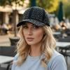 Creative Hotfix Rhinestones Baseball Cap Cotton Sunscreen Hat Simple Sunshade Hat  Girl
