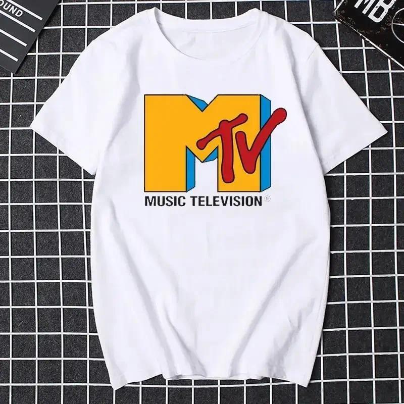 Mtv Music Television Graphic Tshirt Women Funny Men Clothing Fashion Hip Hop Tv T Shirt Plus Size 100%Cotton Unisex Tshirt
