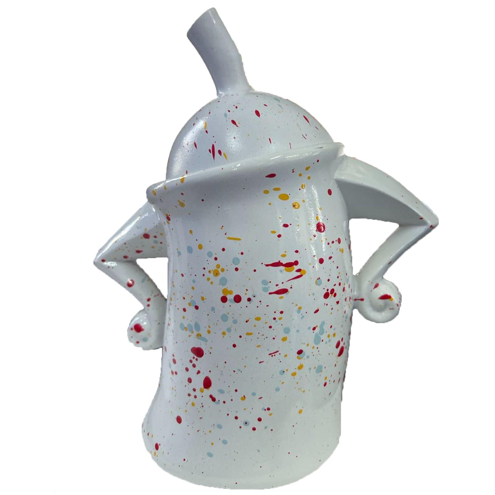 

Unique Handmade Ceramic Red Speckled Jar with Lid Artistic Home Decor Storage Container for Kitchen & Living Room S