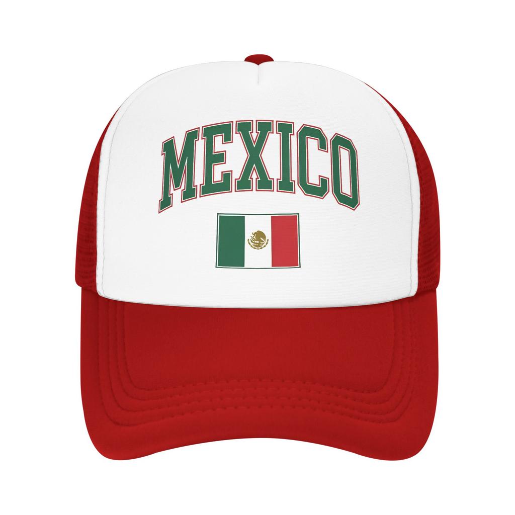 Summer Mesh Sun Hats Mexico Mexican Flag Pride Heritage Spring Baseball Cap Trucker Hat UnisexTeens Sunscreen Baseball Caps