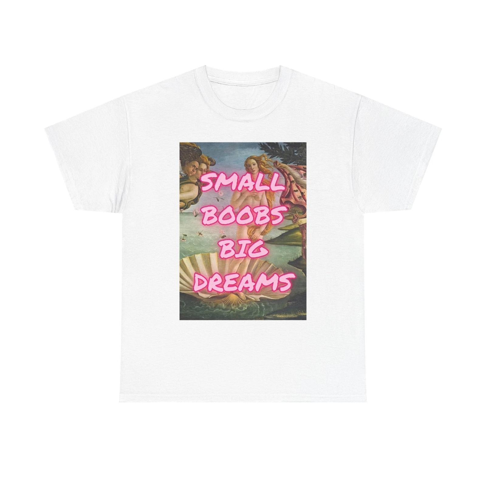 Men s and Women s T-shirts Small Boobs Big Dreams Graphic XXXXL