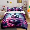"Romantic Crown Heart Decor Set" Soft Skin-Friendly Bedding Set Includes 1 Duvet Cover And 2 Pillowcase Gift