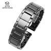 Für Armani AR1507/AR1509/AR1499/AR1895 Helle Oberfläche Zubehör schwarzes weißes Keramik-Armband matt Schnellverschluss-Armband 22mm