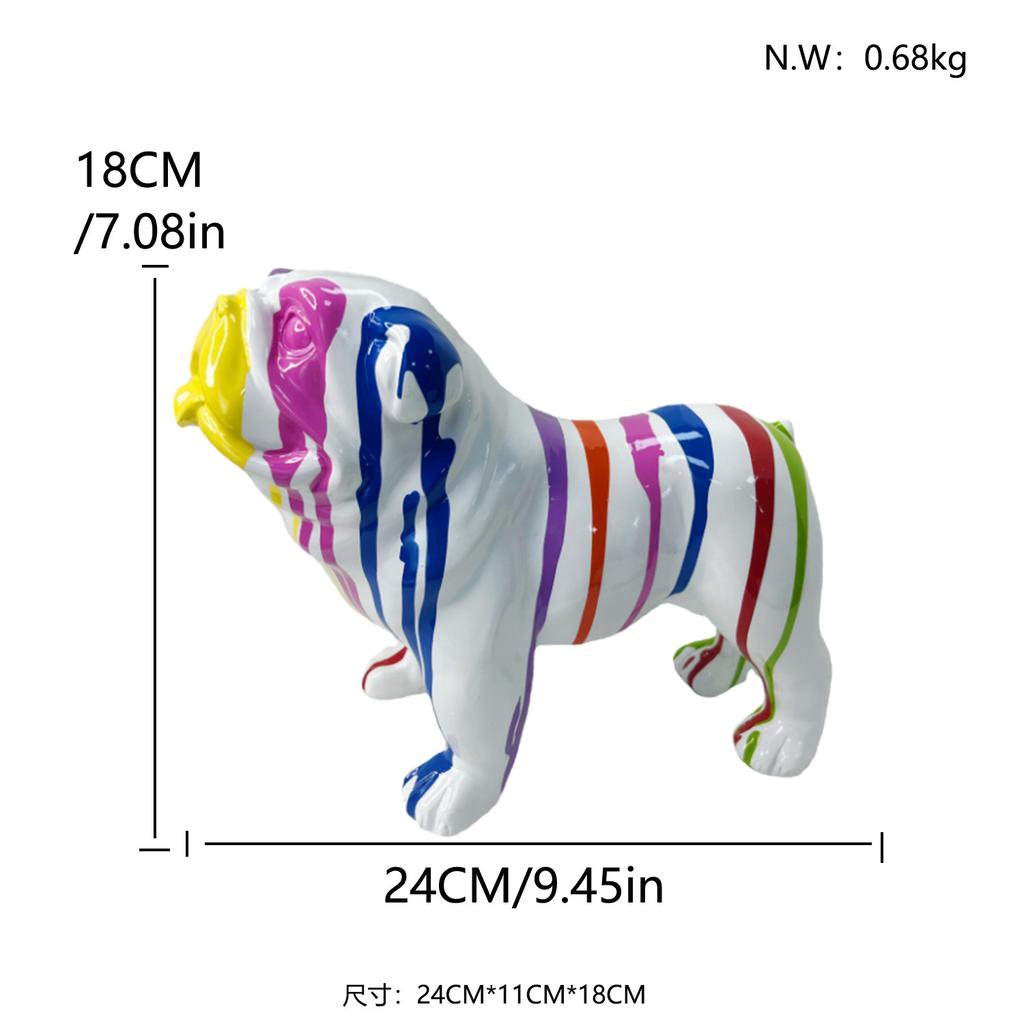 Modern Creative Colorful Dachshund Dog Home Room Decoration Office Desktop Ornaments Resin Craft Good Things