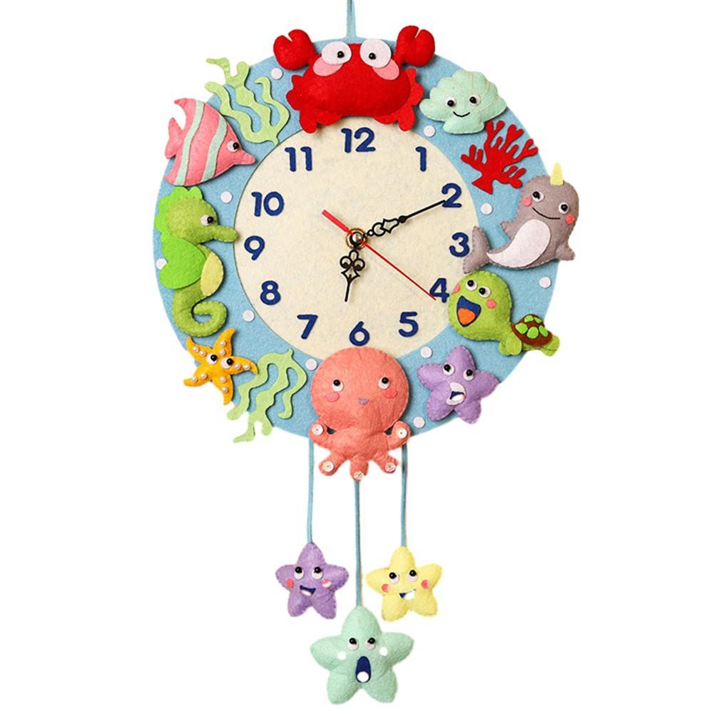 

DIY набор часов Felt Kit Clock Wall Clock Sets Handmade DIY Wall Clock Home Decora oceans