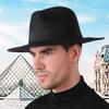 Autumn Winter Big Size Woolen Fedoras Gentleman Big Head Formal Hat Large Size Jazz Wide Brim Panama Felt Top Hat 58cm 60cm 62cm
