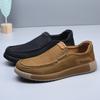 Autumn New Men's Shoes Are Breathable and Comfortable, Versatile Foot-fitting Casual Leather Shoes, Men's One-pedal Driving
