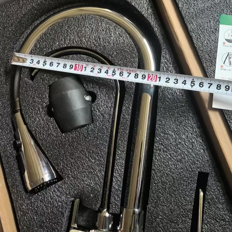 All-Copper 3-in-1 Pull-Out Kitchen Faucet with Hot, Cold, and Pure Water Options