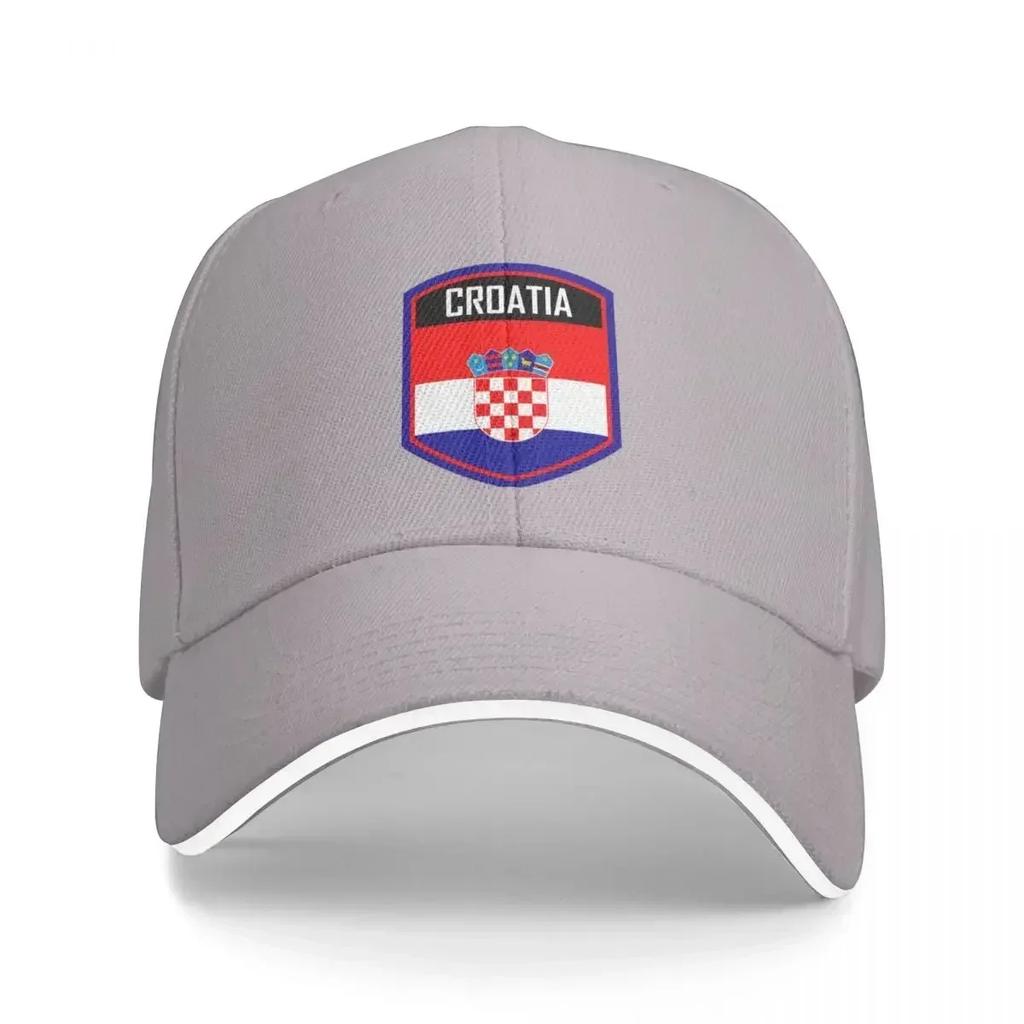 Croatia Flag Emblem Baseball Cap Big Size Hat New Hat Vintage For Women Men's