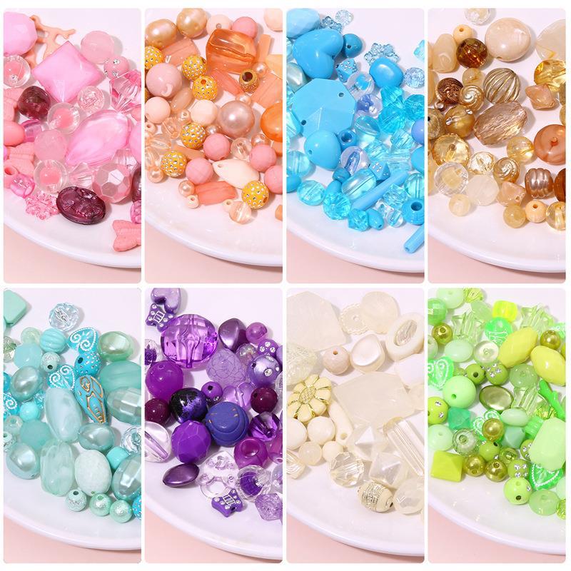 Rainbow Retro Beads Mystery Box: DIY Mixed Bead and Pendant Accessories for Handmade Jewelry