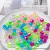 Acrylic AB Color Crystal Beads: Straight Hole Transparent Beads for DIY Phone Chains, Necklaces, and Decorations.