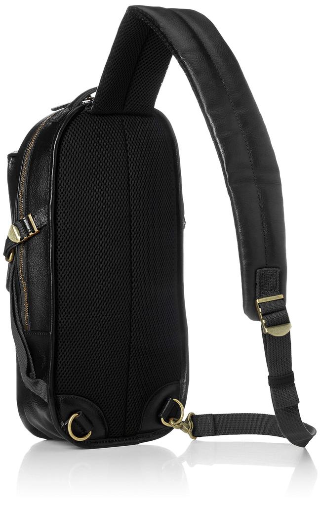 AVIREX One-Shoulder Bag AVX5611, Cowhide Leather, Black