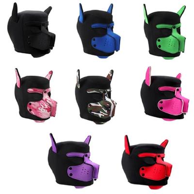 Halloween Dog Face Mask For Women Man Cosplay Parties Masquerade Mask Dog Cosplay Headgear Full Head Dog Face Mask