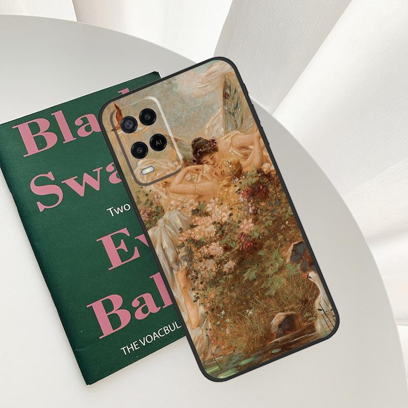 Renaissance Art Aesthetic Case For Oppo A54 A74 A94 A54S A57S A15 A16 A17 A52 A72 A76 A96 A58 A78 A98 A77 A5 A9 Cover