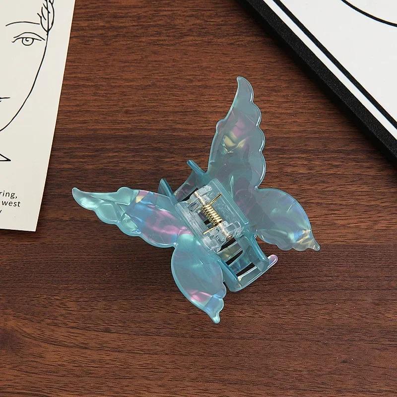 Women Sweet Fairy Colorful Acetate Retro Butterfly Hair Claw Hair Clamp Clip Crab Headband Clips Hair Accessories