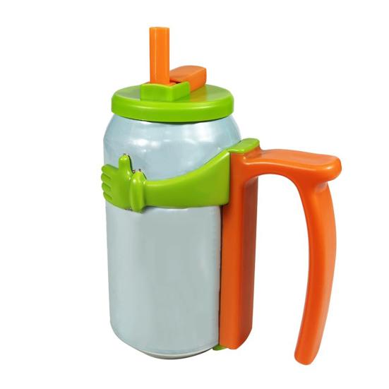 Soda Can Holder And Lid for 12oz Cans Reusable Drink Holder with Handle Insulated Soda Beer Holder for Picnics Home