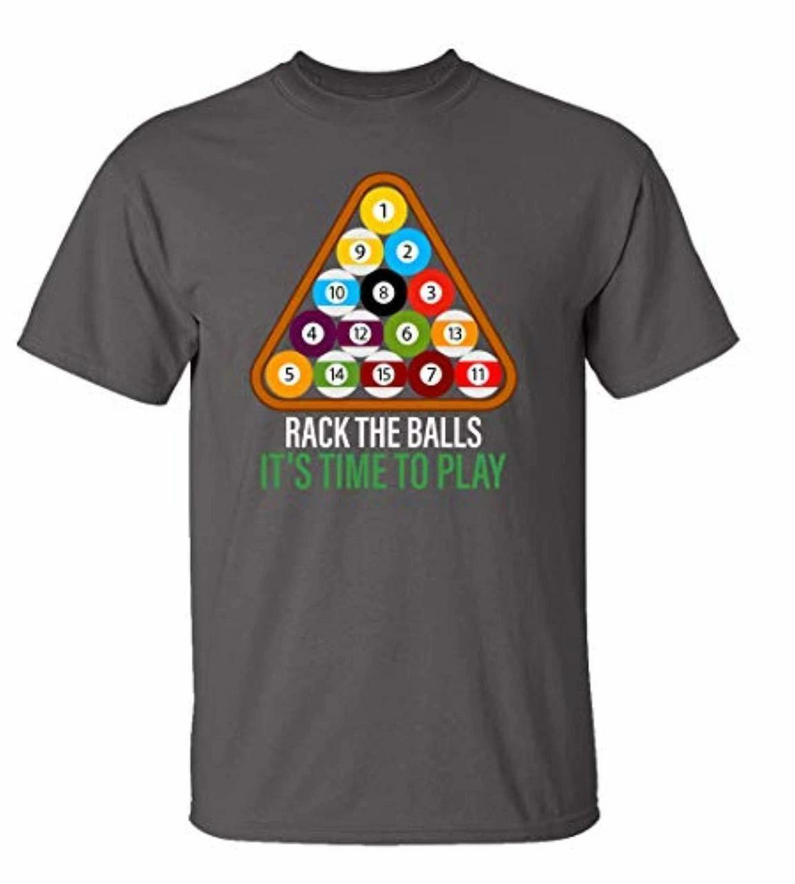 

Billiards Rack Of Balls It s Time To Play Adult Short Sleeve T-Shirt - Charcoal M