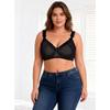 Wireless Lace Ultra Thin Plus Size Bra For Big Chest Push Up