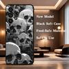 Spooky Skull Patterns Case For Samsung Galaxy A73,72,41,J7,22,Note,31,8,9,52,71,53,32,Soft Black Silicone Cover