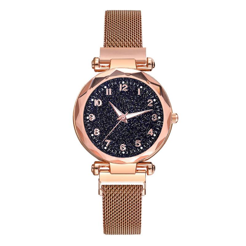 Digital Pointer Starry Sky Watch Creative Luminous Magnet Stone Milan Quartz Ladies Watch